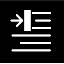 lines, Right Align, signs, Text, Alignment, symbol, interface, Right Alignment, option Black icon