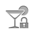 Lock, open, cocktail Gray icon