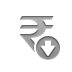 Currency, Down, sign, rupee DarkGray icon
