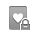 Lock, card, Hearts, Game DarkGray icon