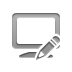 monitor, pencil Gray icon