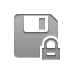 Lock, Diskette DarkGray icon
