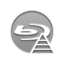 Disk, ray, pyramid, Blu DarkGray icon