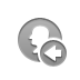 Silhouette, Left, coin DarkGray icon