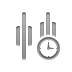 horizontal, Clock, Center, distribute Gray icon
