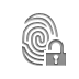 open, Fingerprint, Lock Gray icon