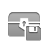 treasure, chest, Diskette DarkGray icon