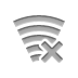 broadband, cross Gray icon