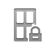 Lock, Door Gray icon