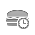 hamburger, Clock DarkGray icon