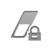 Lock, Eraser Gray icon