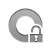open, round, Lock Gray icon