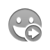 grin, smiley, right DarkGray icon