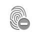 delete, Fingerprint DarkGray icon