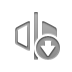 Down, reflect Gray icon