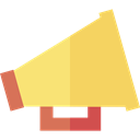 Tools And Utensils, megaphone, shout, announcer, loudspeaker, protest SandyBrown icon
