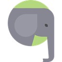 zoo, mammal, wildlife, elephant, Animal Kingdom, Animals LightSlateGray icon