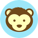 Animals, monkey, wildlife, zoo, Animal Kingdom PaleTurquoise icon