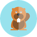 Animals, Animal Kingdom, Beaver, wildlife, zoo LightBlue icon