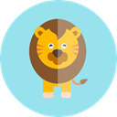 zoo, wildlife, lion, Animals, Animal Kingdom LightBlue icon