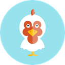 Animal Kingdom, Farm, zoo, wildlife, hen, Animals LightBlue icon