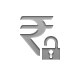 open, sign, rupee, Lock, Currency DarkGray icon