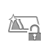 open, silver, Lock Gray icon