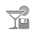 Diskette, cocktail Gray icon
