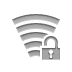 Lock, broadband, open Gray icon