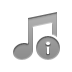 beamed, music, Note, Info Gray icon