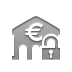 Bank, open, Lock, Euro Icon