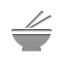 Bowl, chopsticks Gray icon