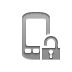 Mobile, Lock, open Gray icon