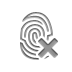 cross, Fingerprint DarkGray icon