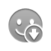 smiley, Down DarkGray icon