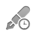 Clock, Pen Gray icon