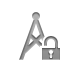 Lock, open, antenna Gray icon