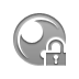 open, Lock, Sphere Gray icon