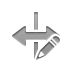 Flip, horizontal, pencil Gray icon