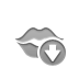 Down, kiss DarkGray icon