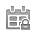 Calendar, year, Lock Gray icon