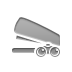 stapler, Binoculars Gray icon