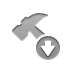 hammer, technical, Down Gray icon