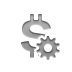 sign, Gear, Dollar, Currency Gray icon