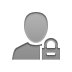 user, Lock Gray icon