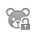 teddy, open, bear, Lock DarkGray icon