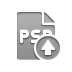 Psd, psd up, File, Format, Up DarkGray icon