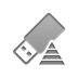 Pen, pyramid, drive Gray icon