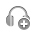 Earphone, Add Gray icon