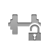 weight, Lock, open Gray icon